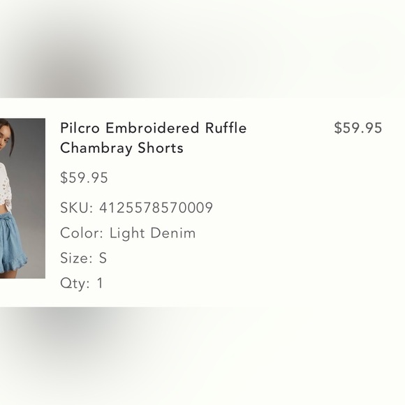 Pilcro Anthropologie Chambray Shorts - Picture 7 of 7